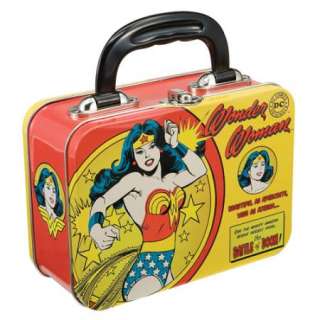 Wonder Woman Vintage Comic Small Tin Tote Lunchbox, NEW UNUSED  