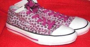 New Girls Pink Fushia Lunar Rock Glitz Converse One  Star Canvas Shoes 