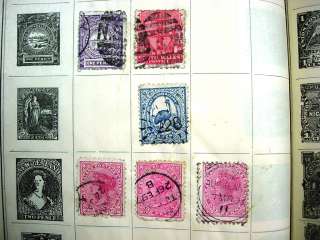 US/WW, Stamps in a 1893 Scott Philatelist album  