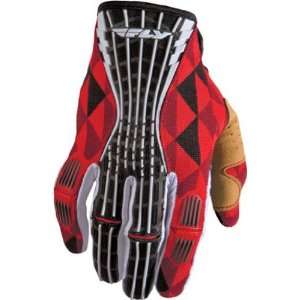  FLY RACING KINETIC MX OFFROAD GLOVES RED MD: Automotive