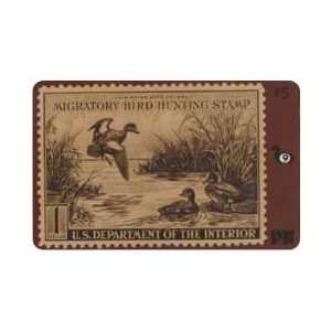   Duck Hunting Stamp Card #9 Void After 1943 American Widgeons USED