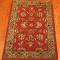 Indo Hand Tufted Mahal Rust and Green Wool Rug (2 x 3 