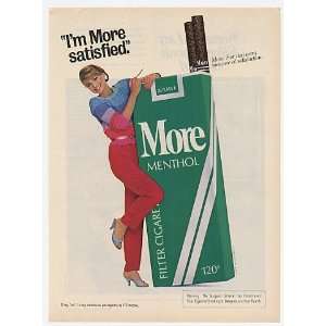  1982 More Cigarette Woman Large Pack Print Ad (9401)