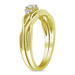   Gold 1/6ct TDW Diamond Bridal Ring Set (G H, I2 I3)  