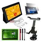 item accessory bundle for acer iconia a500 tablet leather case stand 