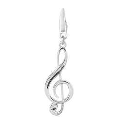 Sterling Silver Treble Clef Charm  
