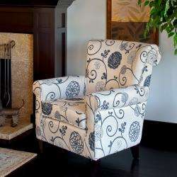 Floral Grey Accent Club Chair  Overstock