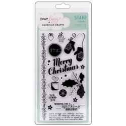 Dear Lizzy Clear Acrylic Christmas Stamps  