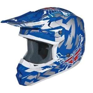 Fly Racing Kinetic Electric Helmet , Size: XL, Color: Blue/Silver XF73 