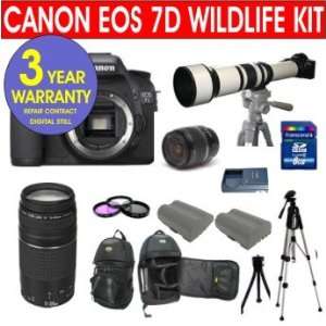  with Canon EF S 18 55mm IS Lens + Canon 75 300mm Telephoto Zoom Lens 