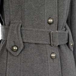 Tommy Hilfiger Womens Military Wool Belted Coat  Overstock