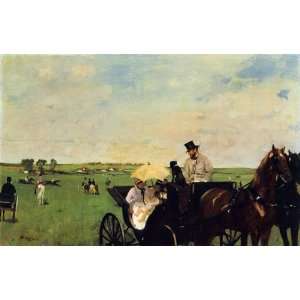   Carriage at the Races Edgar Degas Hand Painted Art