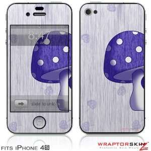  iPhone 4S Skin Mushrooms Purple by WraptorSkinz 
