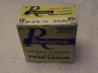 Remington trap loads 12 gauge power piston emty box  
