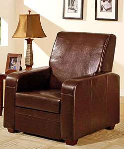 Chocolate Leather Recliner Chair  Overstock