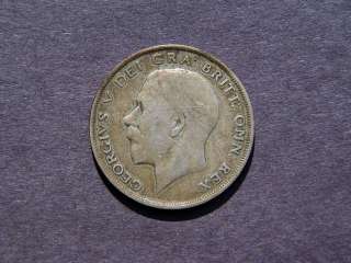 1921 ENGLAND HALF CROWN SILVER COIN  