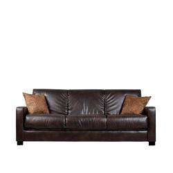   Convert a Couch Brown Renu Leather Futon Sofa Sleeper  
