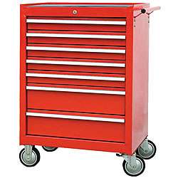 Deluxe 26 inch Red Powder coated Metal Mechanics Tool Box   