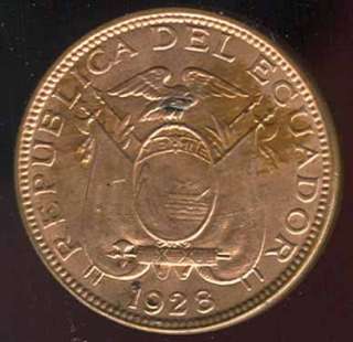 ECUADOR RARE WONDERFUL 1 CENT 1928 COIN MINT UNCIRCULAT  