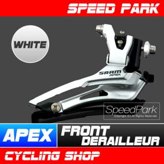 NEW SRAM APEX ROAD BIKE FRONT DERAILLEUR   WHITE  