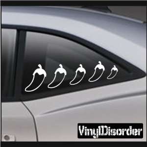 Family Decal Set Chili Peppers Stick People Car or Wall Vinyl Decal 