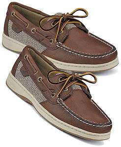 Sperry Topsider Bluefish Women Leather Boatshoes New in Box Tan 