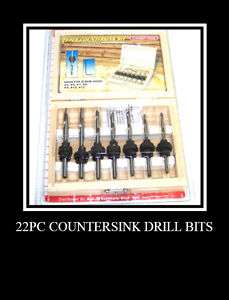 44 pc Countersink Drill Bits Set woodworking tools  