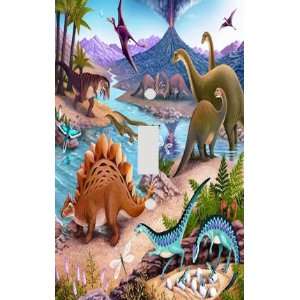  Dinosaur Volcano Decorative Switchplate Cover
