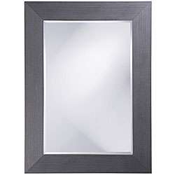 Peter Gunmetal Grey Wood Frame Mirror  