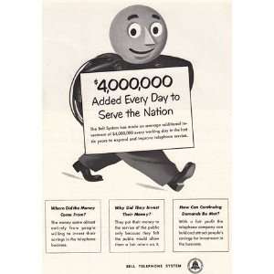    Print Ad: 1952 Bell Telephone: 4,000,000: Bell Telephone: Books