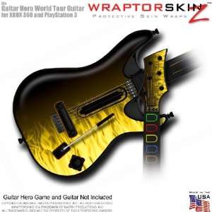 Fire Yellow Skin fits Band Hero, Guitar Hero 5 & World Tour Guitars 