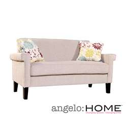 angelo:HOME Ennis Cream Chenille Sofa with Spring Sandstone Beige and 