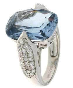 Charles Winston Created Ceylon Blue Sapphire Ring  