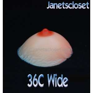   Silicone Breast Form Pair #6 Size 36C Wide Mastectomy Quality: Beauty