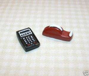 Miniature Calculator/Tape Dispenser DOLLHOUSE Office  