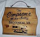 PERSONALIZED CLASS C Motor Home RV Camping Wood Sign