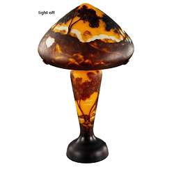 Cameo Glass Galle Sunset Table Lamp  
