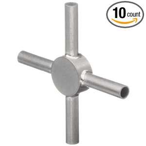 STC 09/4 Stainless Steel Hypodermic Tubing Connector , 9 Gauge, 4 Way 