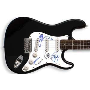  Cinderella Autographed Signed Full Band Guitar & Proof PSA 