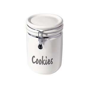  Oggi Jumbo 9 1/2 Inch Ceramic Cookie Jar, White Kitchen 