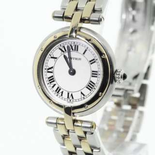 Authentic Ladies Cartier Panther Cougar 2 Row 18K Gold Stainless Steel 
