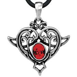 Pewter Celtic Heart Necklace  Overstock