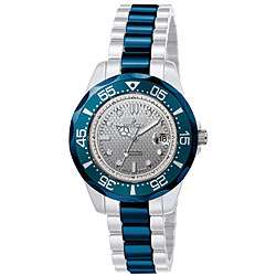 Invicta Womens Blue and White Ceramic Watch  