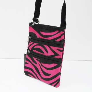 Zebra Pink Sling Designer Urban Travel Purse Handbag  