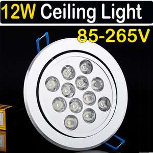 12W LED Recessed Ceiling Down Light White 85~265V Bulb  