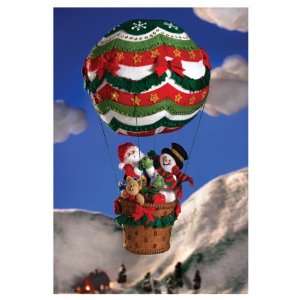 Bucilla 86153 Up, Up and Away Wreath Felt Applique Home Accent Kit, 8 