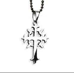 Stainless Steel High Polish Cross Necklace  Overstock