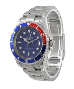 Helbros Mens Blue Dial Stainless Steel Watch  Overstock