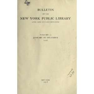  Bulletin New York Public Library Books