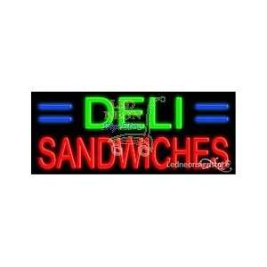 Deli Sandwiches Neon Sign 13 Tall x 32 Wide x 3 Deep